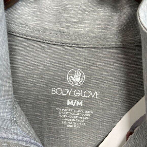 NEW Body Glove Men's M Half-Zip Long Sleeve Sweatshirt Gray Mock Stretch - Picture 5 of 8